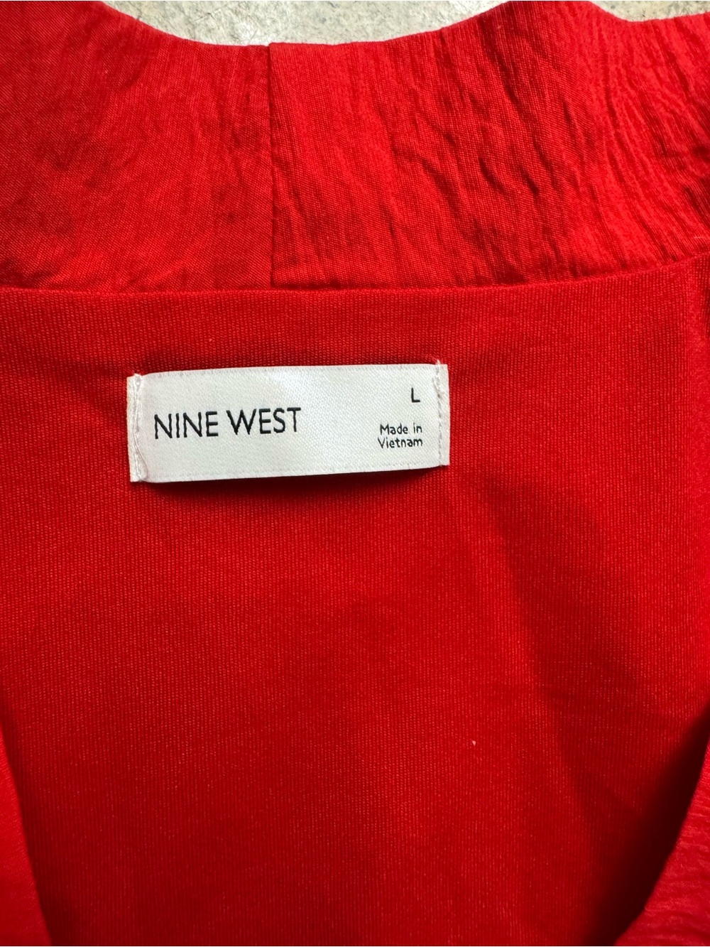 Red -Nine West dress with gold zipper